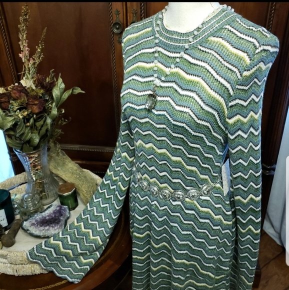 🧿 FREE PEOPLE (NWT) "Ziggy" Striped Sweater Dress - Picture 2 of 8